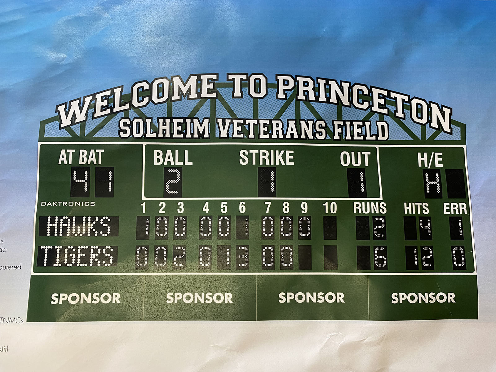 Mark Park scoreboard